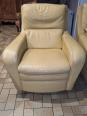 lot de 2 fauteuil cuir jaune pâle | Puces Privées