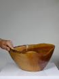 Grande coupe en bois d'olivier Riviera brutaliste artisanat circa 1950 | Puces Privées