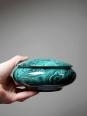 Boite à bijoux/bonbonnière porcelaine Limoges Apilco Deshoulière façon Malachite | Puces Privées