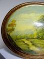 Paysage huile sur bois bombé Italien vintage style baroque Florentin | Puces Privées