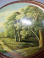 Paysage huile sur bois bombé Italien vintage style baroque Florentin | Puces Privées