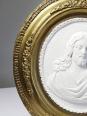 Médaillon mural religieux Christ plâtre ancien XIXe style Louis XVI XIXe | Puces Privées
