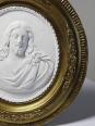 Médaillon mural religieux Christ plâtre ancien XIXe style Louis XVI XIXe | Puces Privées