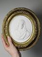 Médaillon mural religieux Christ plâtre ancien XIXe style Louis XVI XIXe | Puces Privées