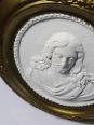 Médaillon mural religieux Christ plâtre ancien XIXe style Louis XVI XIXe | Puces Privées
