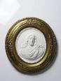 Médaillon mural religieux Christ plâtre ancien XIXe style Louis XVI XIXe | Puces Privées