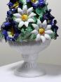 Centre de table trompe l'oeil faïence Italienne vintage corbeille de fleurs | Puces Privées
