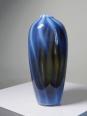 Vase vintage verre fumé doublé d'opaline bulle de savon Murano | Puces Privées