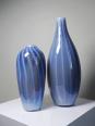 Vase vintage verre fumé doublé d'opaline bulle de savon Murano | Puces Privées