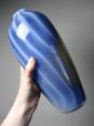 Vase vintage verre fumé doublé d'opaline bulle de savon Murano | Puces Privées