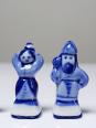 Rare et unique Echiquier de voyage porcelaine de Gzhel signé Yuri Garanin | Puces Privées