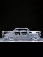 Presse papier vintage grosse voiture Chevrolet Bel Air 1957 en cristal | Puces Privées