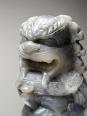 Paire de petits Chiens/Lions Foo en pierre de savon sculptée vintages | Puces Privées