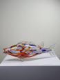 Gros poisson décoratif verre soufflé moucheté de Murano vintage | Puces Privées