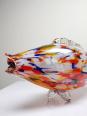 Gros poisson décoratif verre soufflé moucheté de Murano vintage | Puces Privées