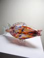Gros poisson décoratif verre soufflé moucheté de Murano vintage | Puces Privées