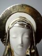 Buste Vierge auréolée céramique émaillée artisanat vintage/ancien | Puces Privées