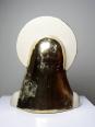 Buste Vierge auréolée céramique émaillée artisanat vintage/ancien | Puces Privées