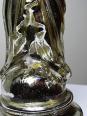 Ancienne petite vierge en verre églomisée polychrome XIXe | Puces Privées