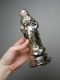 Ancienne petite vierge en verre églomisée polychrome XIXe | Puces Privées