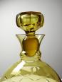 Carafe à décanter verre soufflé ciselé ambré Tchèque vintage/ancienne | Puces Privées