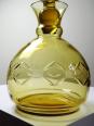 Carafe à décanter verre soufflé ciselé ambré Tchèque vintage/ancienne | Puces Privées