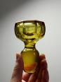 Carafe à décanter verre soufflé ciselé ambré Tchèque vintage/ancienne | Puces Privées