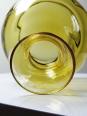 Carafe à décanter verre soufflé ciselé ambré Tchèque vintage/ancienne | Puces Privées