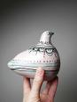 Sujet oiseau en céramique émaillée Italienne Cascio Sciacca vintage | Puces Privées
