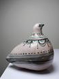 Sujet oiseau en céramique émaillée Italienne Cascio Sciacca vintage | Puces Privées