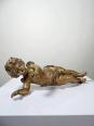 Petit angelot, putto en bronze doré ancien élément décoratif XIXe | Puces Privées