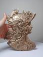 Plaque en bronze doré ancien profil de Marianne Art Nouveau | Puces Privées
