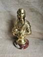No - 585 - Sculpture en bronze doré , La Joconde ou Mona Lisa  début XXème | Puces Privées
