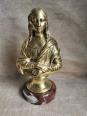 No - 585 - Sculpture en bronze doré , La Joconde ou Mona Lisa  début XXème | Puces Privées