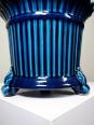 Cache pot vintage années 60-80 faïence glacée turquoise Charolles | Puces Privées