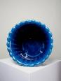 Cache pot vintage années 60-80 faïence glacée turquoise Charolles | Puces Privées
