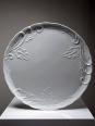 Grand plat à tarte vintage/ancien porcelaine fine de Limoges blanche | Puces Privées