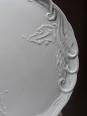 Grand plat à tarte vintage/ancien porcelaine fine de Limoges blanche | Puces Privées