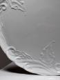 Grand plat à tarte vintage/ancien porcelaine fine de Limoges blanche | Puces Privées