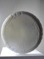 Grand plat à tarte vintage/ancien porcelaine fine de Limoges blanche | Puces Privées