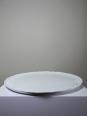 Grand plat à tarte vintage/ancien porcelaine fine de Limoges blanche | Puces Privées