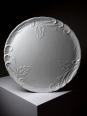 Grand plat à tarte vintage/ancien porcelaine fine de Limoges blanche | Puces Privées