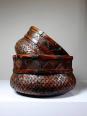 Duo de panières en bambou tressé Japonaises artisanales gigognes vintages | Puces Privées