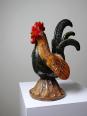 Petit coq décoratif en céramique émaillé artisanale art populaire | Puces Privées