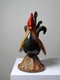 Petit coq décoratif en céramique émaillé artisanale art populaire | Puces Privées