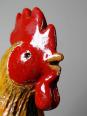 Petit coq décoratif en céramique émaillé artisanale art populaire | Puces Privées
