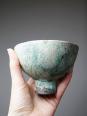 Trio de petits bols à pieds en raku artisanal vintages | Puces Privées