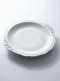 Grand plat de service porcelaine fine de Limoges blanche vintage/ancien | Puces Privées