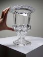 Vase Médicis cristal/verre cristallin moulé incolore vintage | Puces Privées