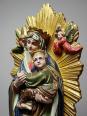 Statuette ancien Vierge ND du Secours Pertpétuel Carton Romain Raffl Paris | Puces Privées